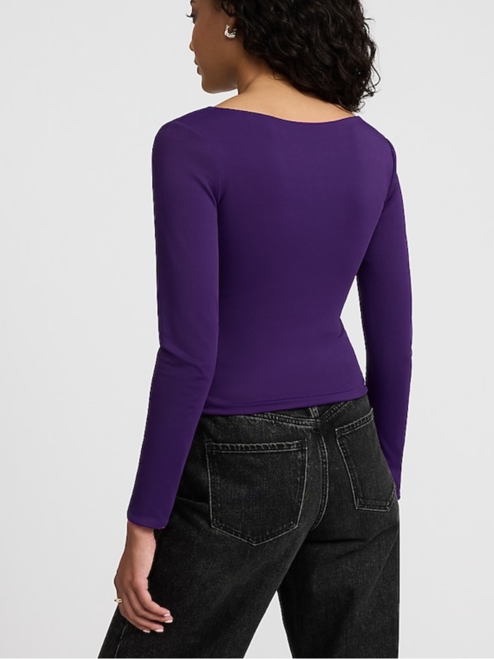 Express Pink and Purple Body Contour High Compression Reversible Scoop Neck Sz L - Picture 4 of 13